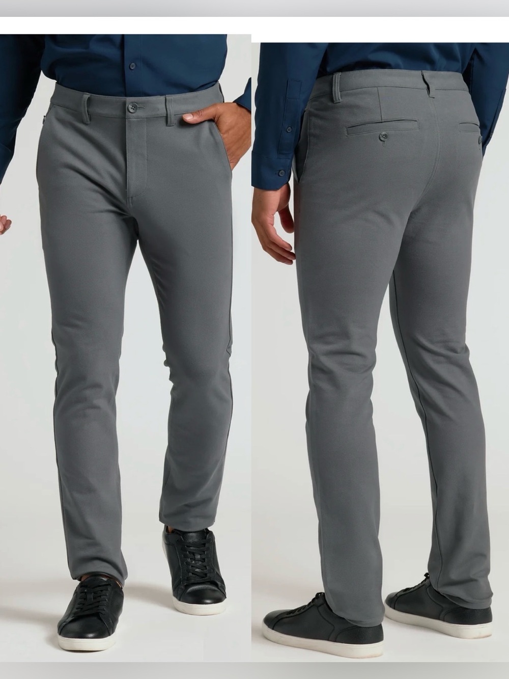 NWT True Classic Slim Dressy Chino Pants in Carbon., size 34/30